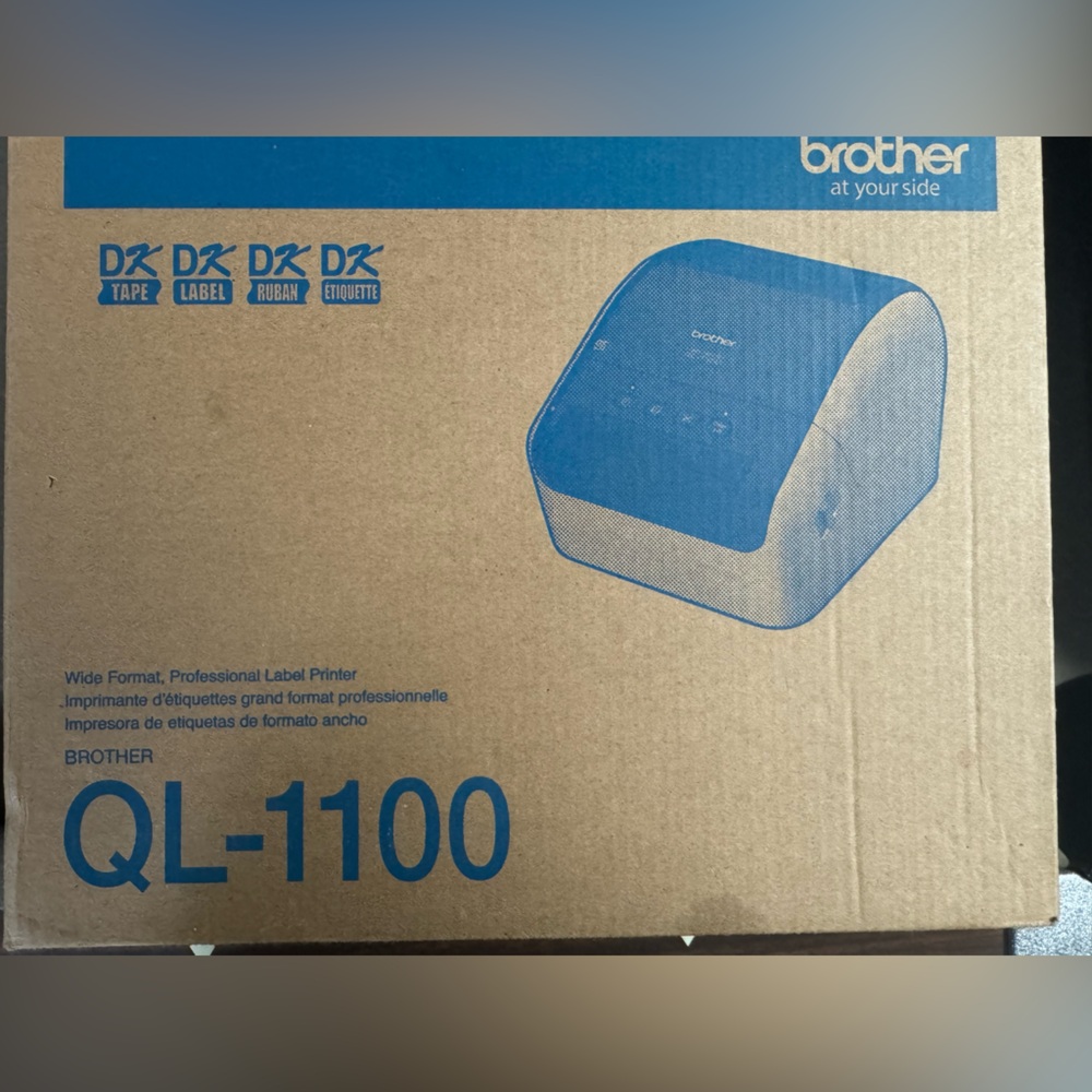Brother QL-1100 Label Printer in Blue and Brown - Picture 2 of 4